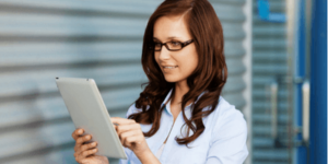 patient researching aesthetic practice